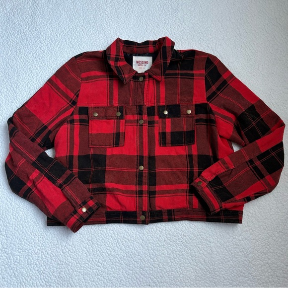 Mossimo Plaid Cropped Jacket - Picture 1 of 5